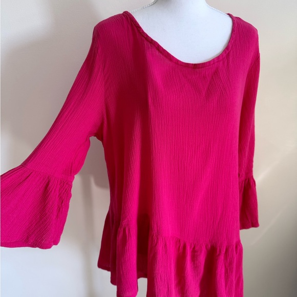 Bryn Walker Tunic size Small Lagenlook Artsy Boho asymmetrical Bell Sleeve - Picture 3 of 8